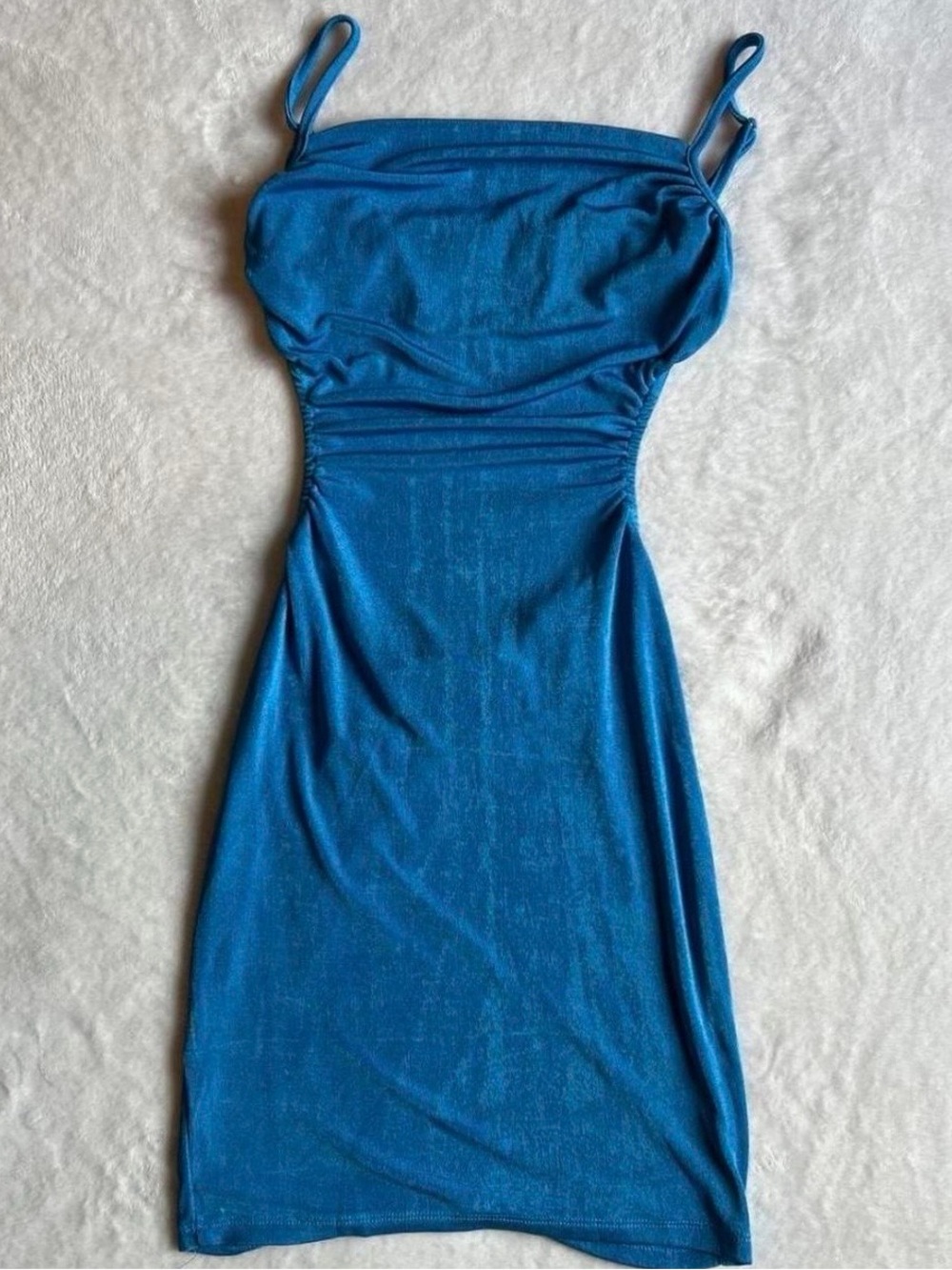 Teal-Blue Midi Dress